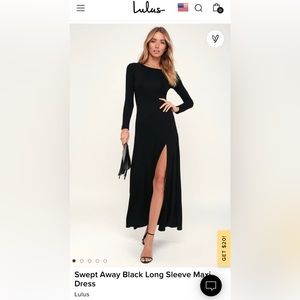 Long sleeve, black LuLus dress - Never been warn